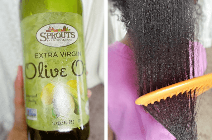 extra virgin olive oil detangle natural curly hair