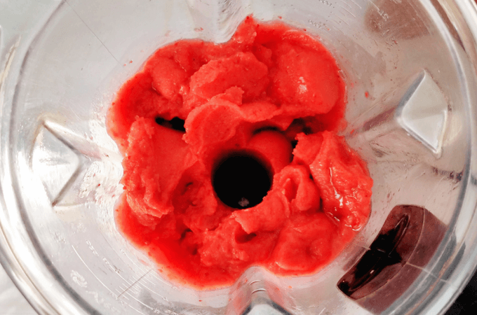 healthy strawberry ice cream dairy free vitamix quick