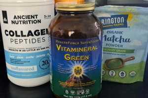 vitamineral green superfood_ancient nutrition collagen peptides_matcha green tea powder